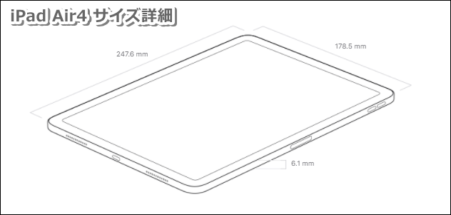iPad Air4サイズ詳細